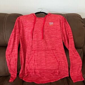 Augusta Sportswear Red Heather Pullover Hoodie with Wells Fargo Logo